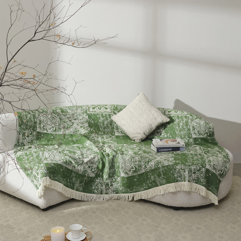 Trapunta con nappe morbide in garza di puro cotone in stile etnico