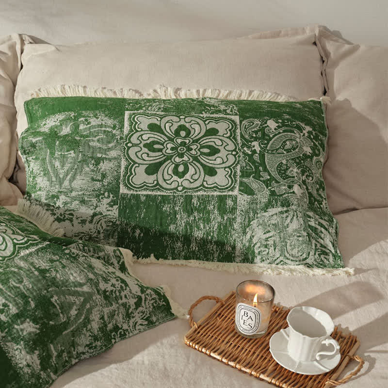 Trapunta con nappe morbide in garza di puro cotone in stile etnico