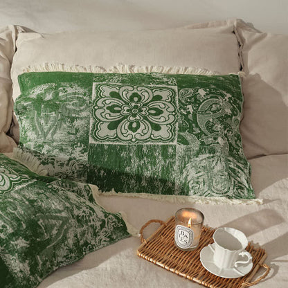Trapunta con nappe morbide in garza di puro cotone in stile etnico