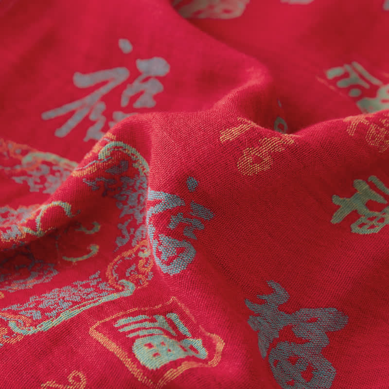 Copriletto reversibile in jacquard tinto in filo a doppio strato di cotone vintage