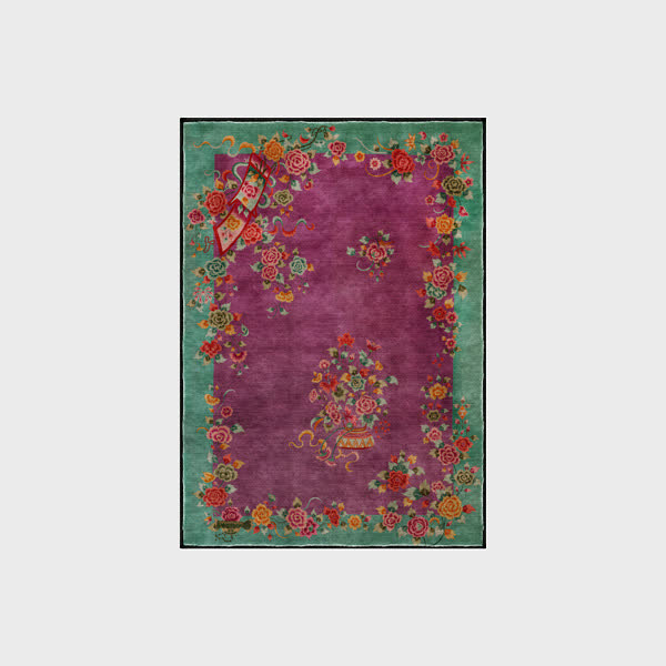 Tappeto antiscivolo lavabile morbido Vintage Rose