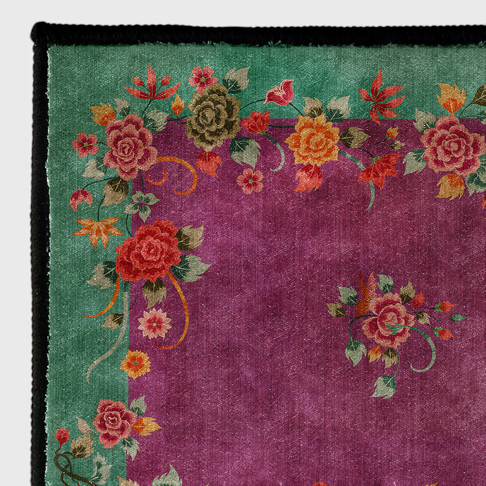Tappeto antiscivolo lavabile morbido Vintage Rose