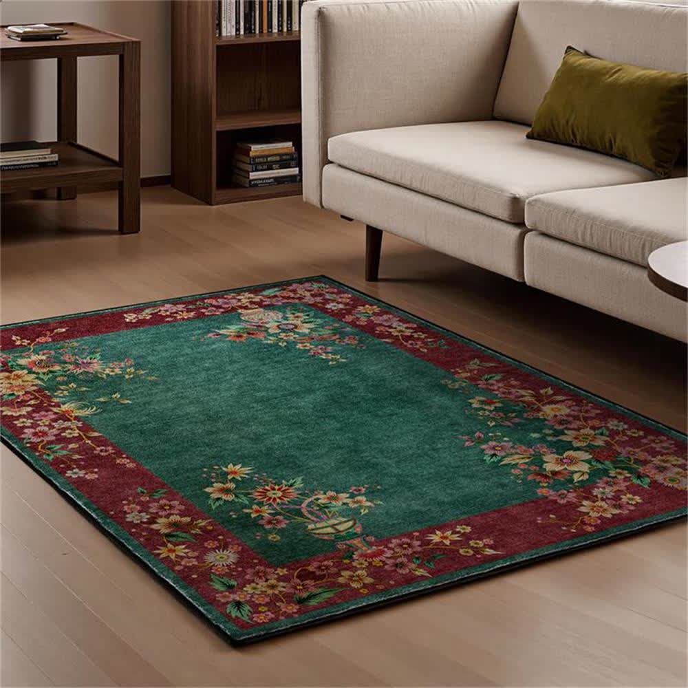 Tappeto antiscivolo elegante, floreale, morbido e lavabile
