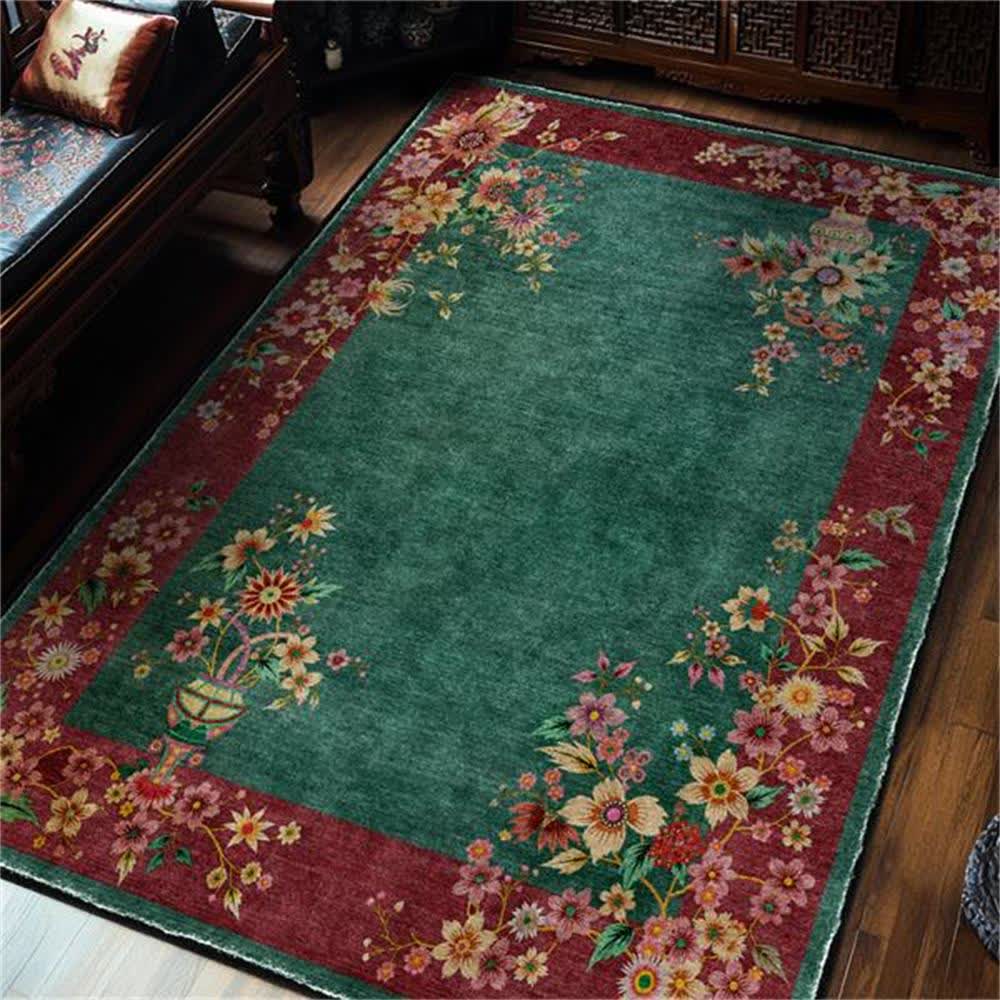 Tappeto antiscivolo elegante, floreale, morbido e lavabile