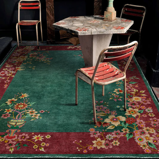 Tappeto antiscivolo elegante, floreale, morbido e lavabile
