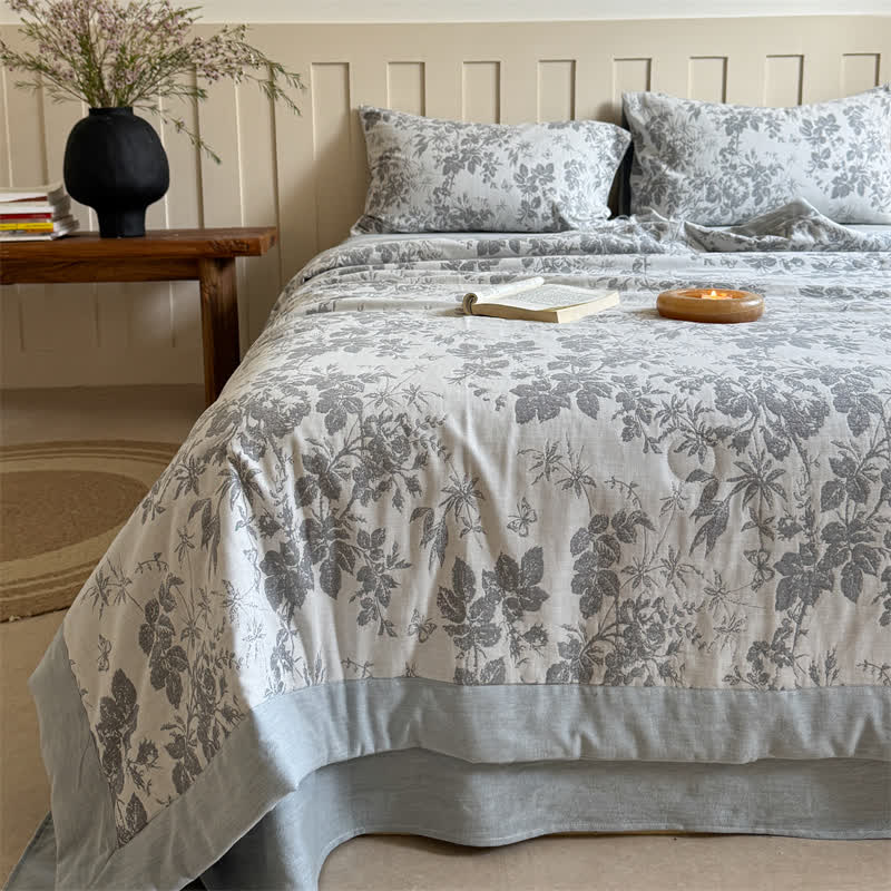 Elegante trapunta estiva in jacquard tinto in filo di cotone vegetale