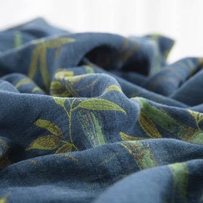 Set di biancheria da letto reversibile in garza di cotone con pianta di bambù (4 pezzi)