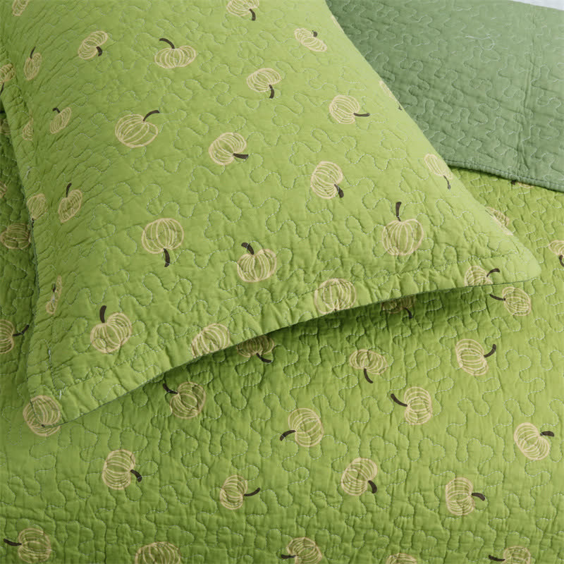 Trapunta in cotone con stampa arancione fresca