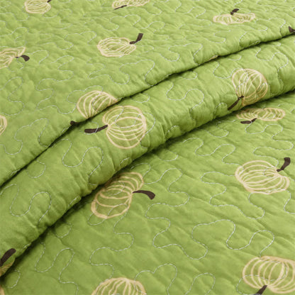 Trapunta in cotone con stampa arancione fresca