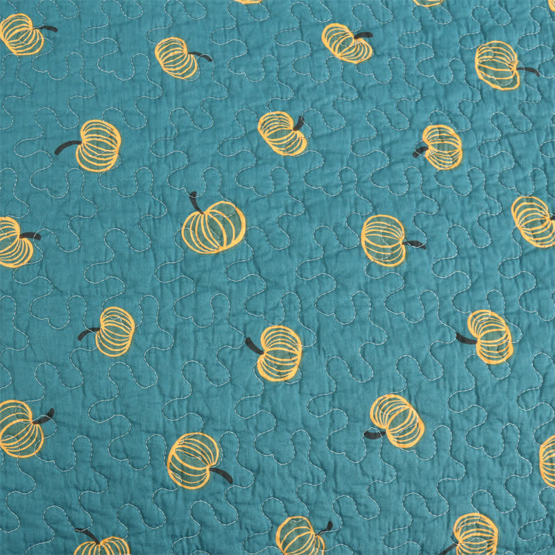 Trapunta in cotone con stampa arancione fresca