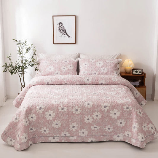 Trapunta in cotone floreale in stile country