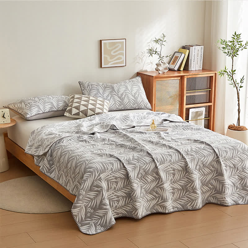 Elegante trapunta reversibile in garza di cotone a doppio strato