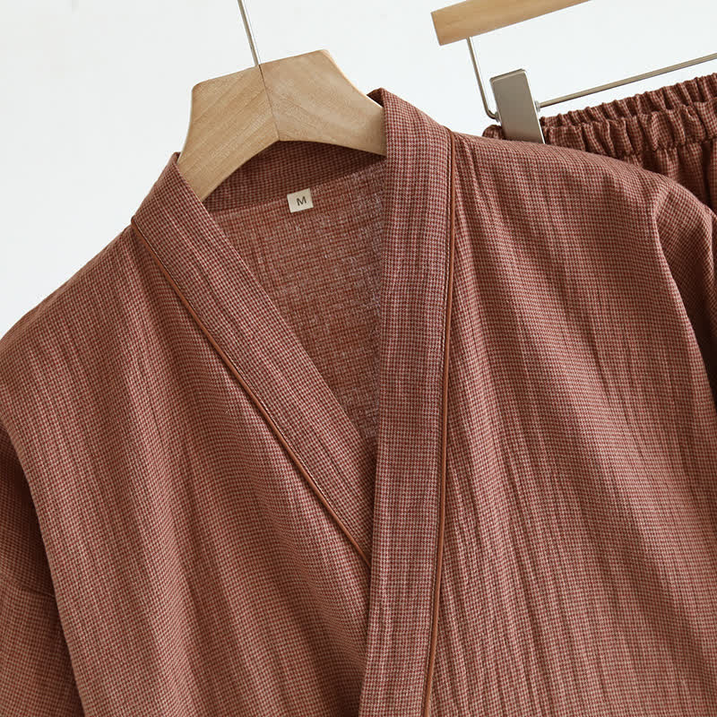 Pigiama unisex in kimono di garza di cotone
