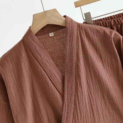 Pigiama unisex in kimono di garza di cotone