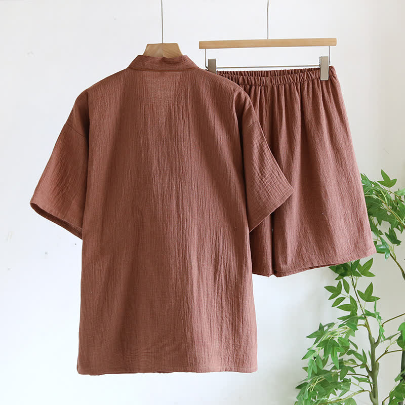 Pigiama unisex in kimono di garza di cotone