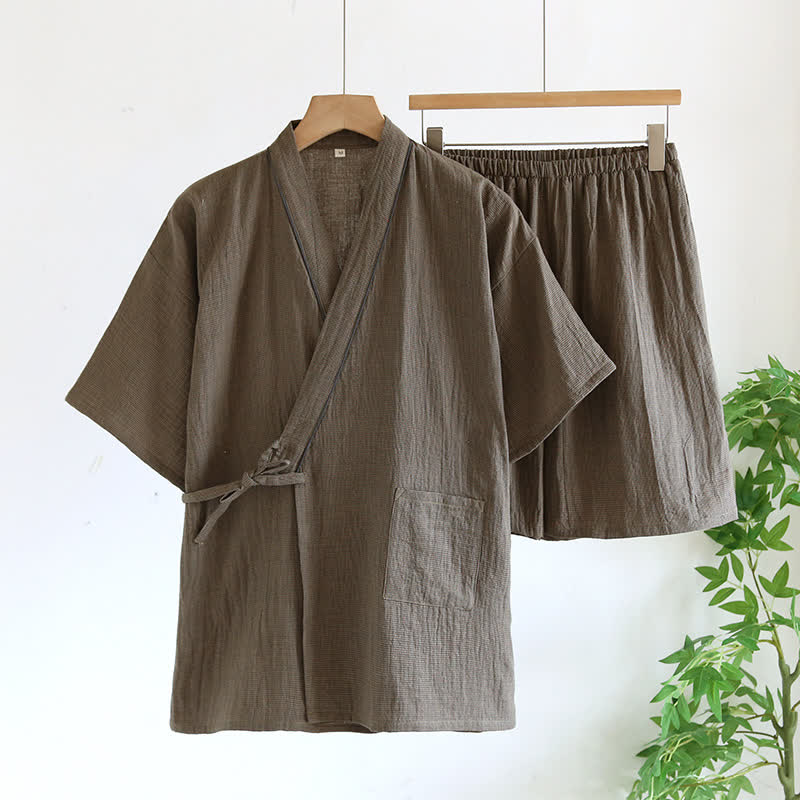 Pigiama unisex in kimono di garza di cotone