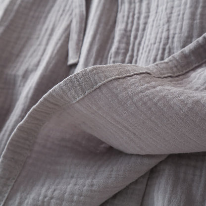 Pigiama kimono unisex in garza di cotone tinta unita