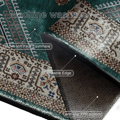 Tappeto morbido in stile etnico persiano retrò