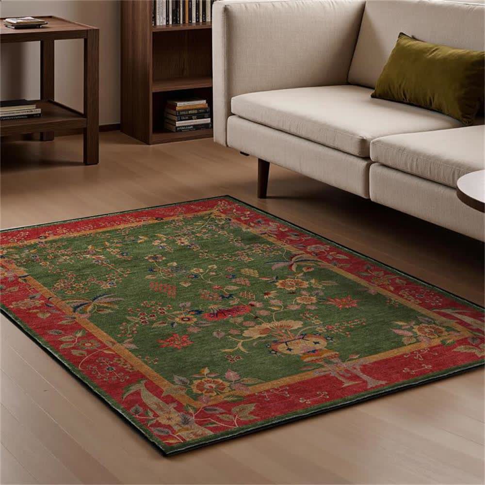 Tappeto antiscivolo pieghevole con motivo floreale retrò