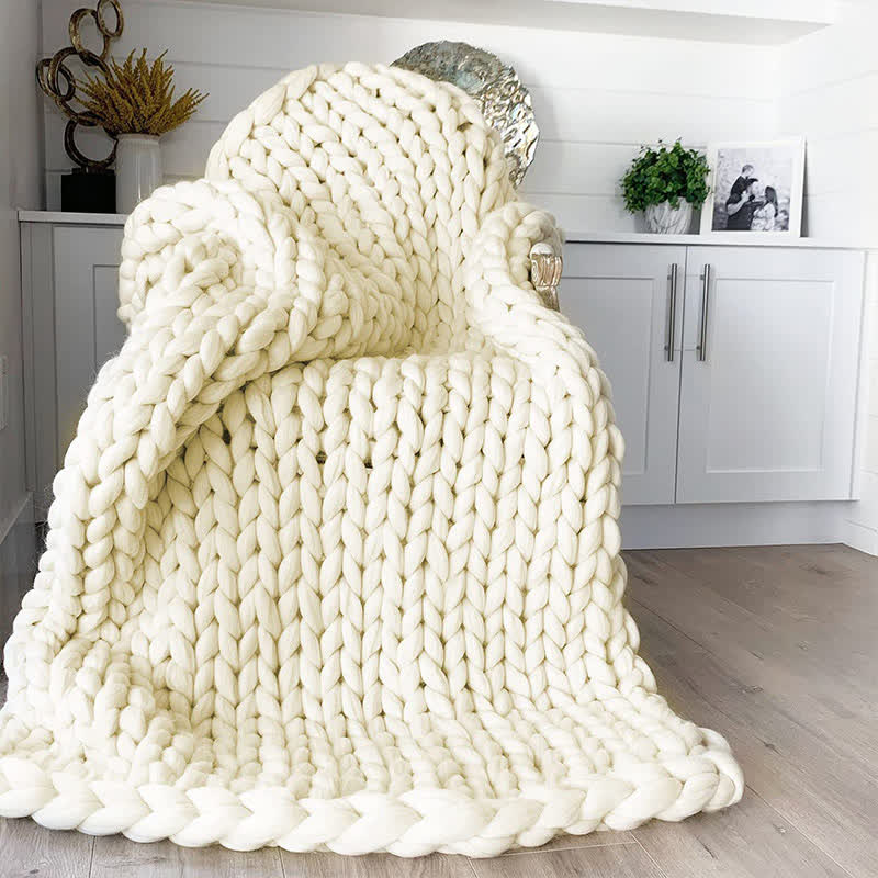 Coperta ponderata in morbida maglia tinta unita