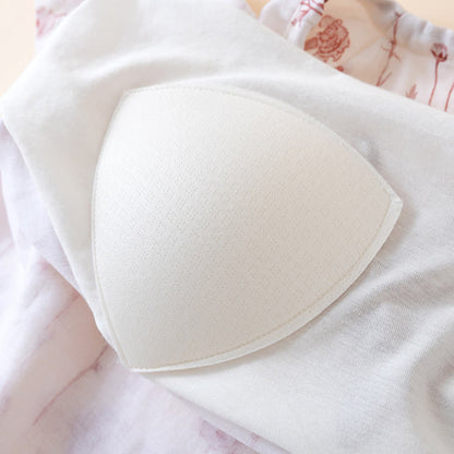 Camicia da notte imbottita in garza di cotone floreale