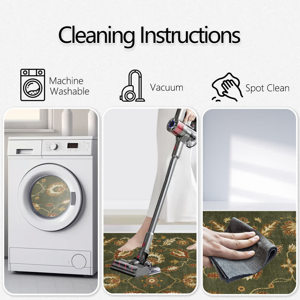 Tappeto antiscivolo per interni ed esterni con motivo floreale Paisley