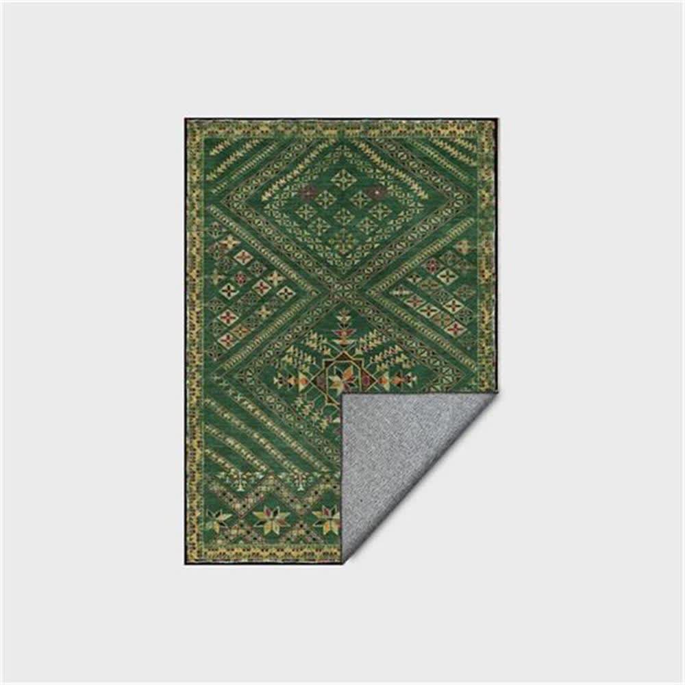 Tappeto geometrico marocchino verde scuro