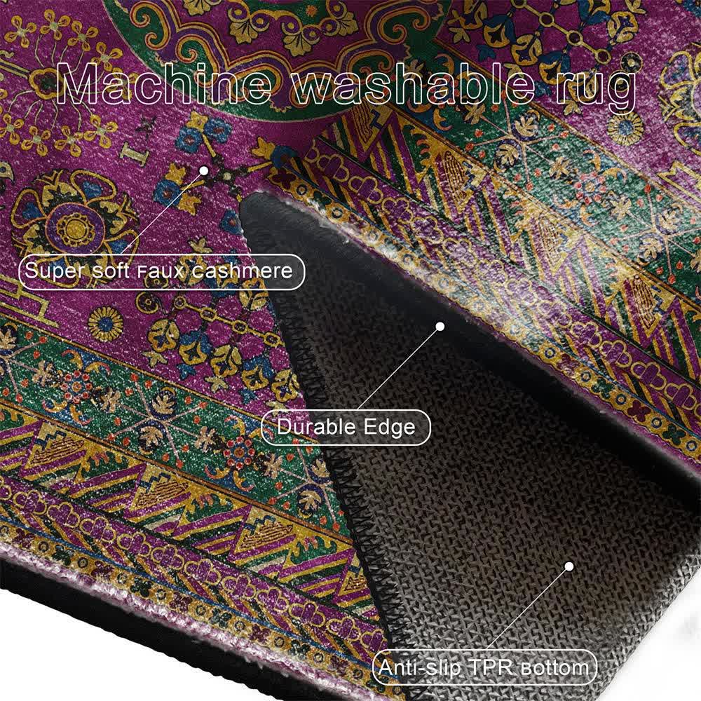 Tappeto antiscivolo geometrico retrò