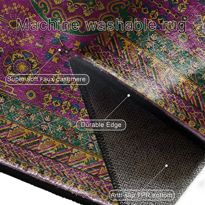 Tappeto antiscivolo geometrico retrò