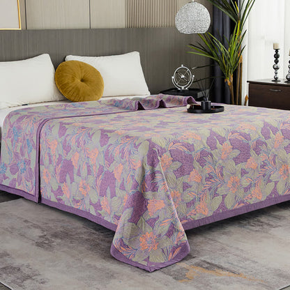 Trapunta in cotone tinto in filo Purple Lily