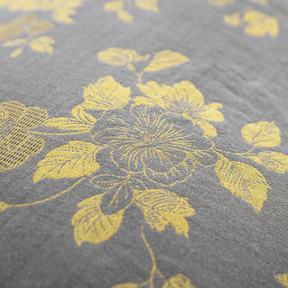 Set di biancheria da letto in jacquard di garza di cotone floreale rustico (4 pezzi)