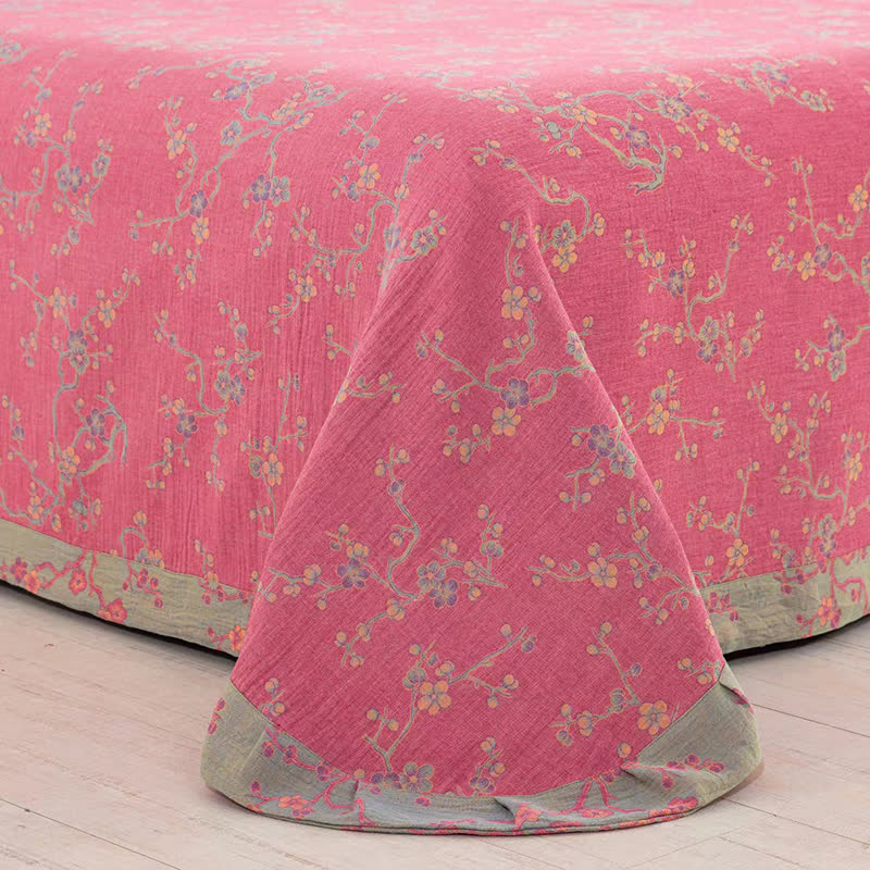 Set di biancheria da letto in garza di cotone jacquard Wintersweet (4 pezzi)