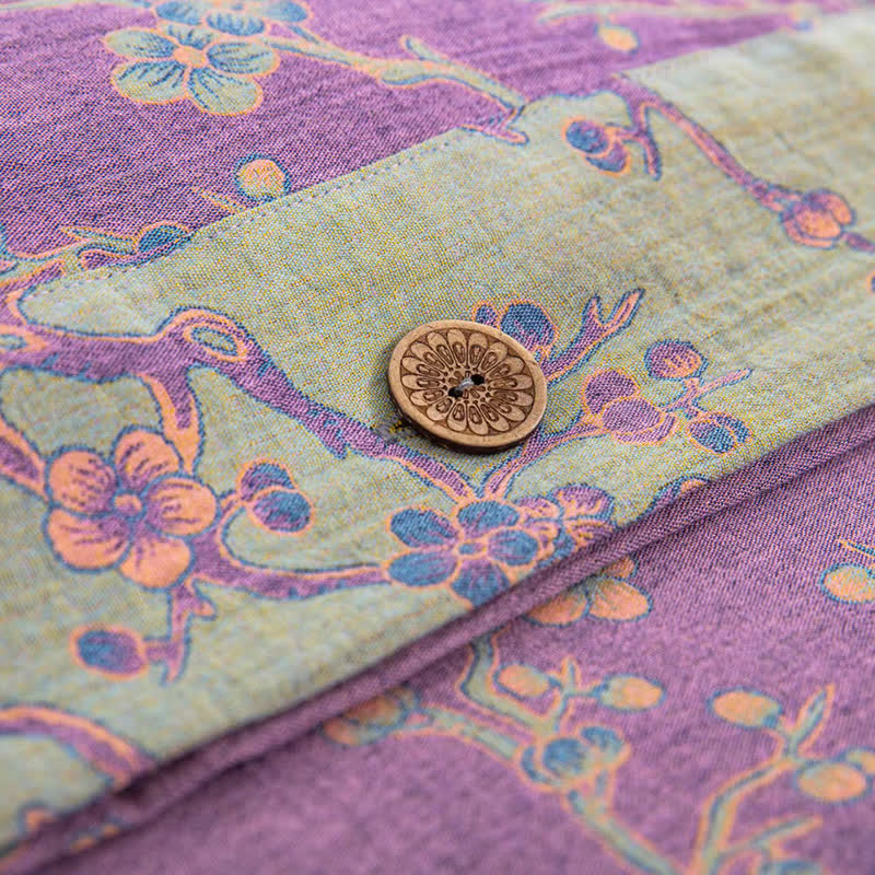 Set di biancheria da letto in garza di cotone jacquard Wintersweet (4 pezzi)