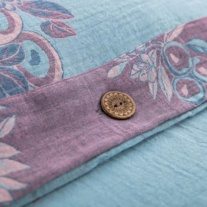 Set di biancheria da letto in garza di cotone jacquard girasole (4 pezzi)