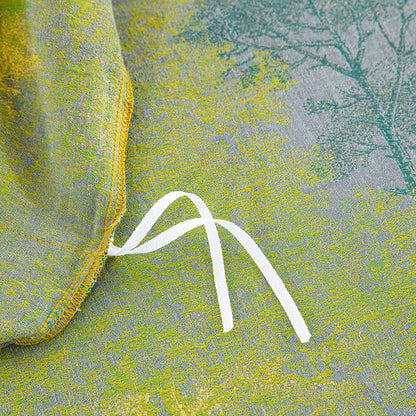 Set di biancheria da letto in garza di cotone jacquard con stampa ad albero (4 pezzi)
