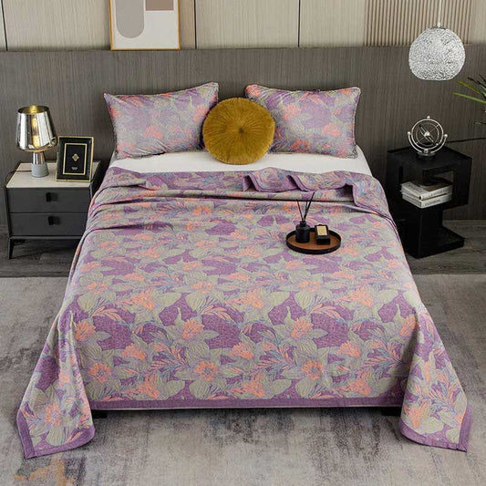 Trapunta in cotone tinto in filo Purple Lily