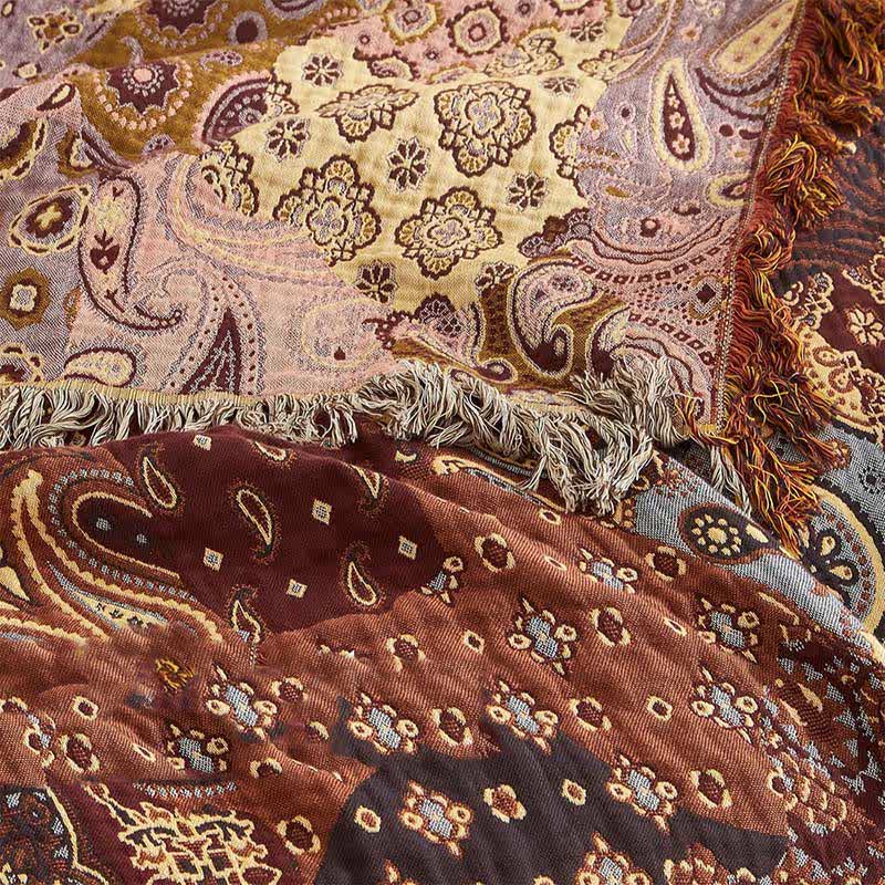 Trapunta in garza di cotone Boho Paisley