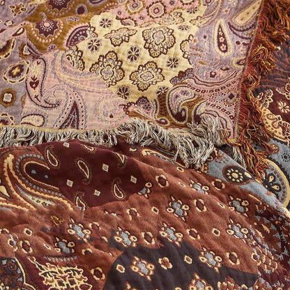 Trapunta in garza di cotone Boho Paisley