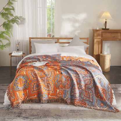 Trapunta in garza di cotone in stile boho