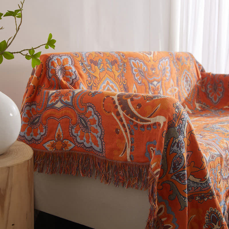Trapunta in garza di cotone in stile boho