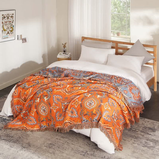 Trapunta in garza di cotone in stile boho