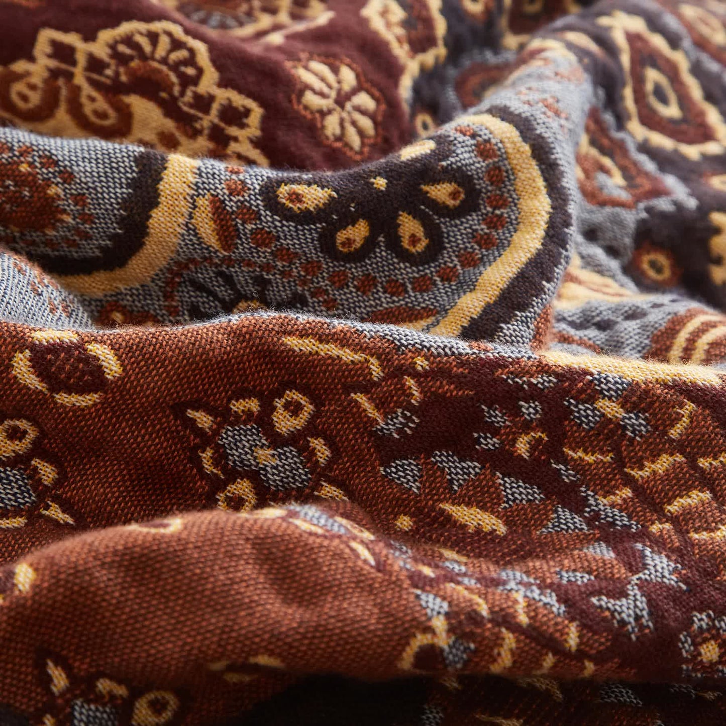 Trapunta in garza di cotone Boho Paisley