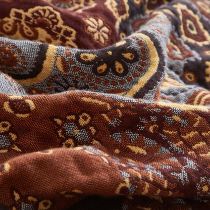 Trapunta in garza di cotone Boho Paisley