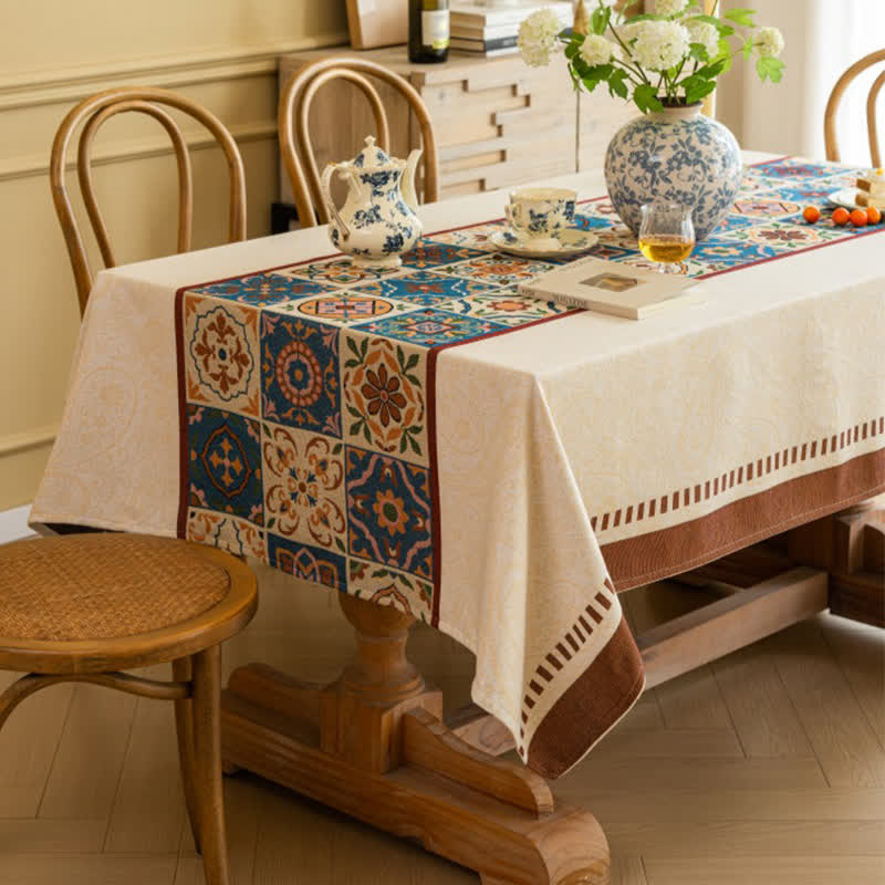 Tovaglia decorativa in stile marocchino jacquard
