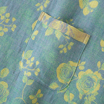 Completo da notte in garza di cotone jacquard rosa