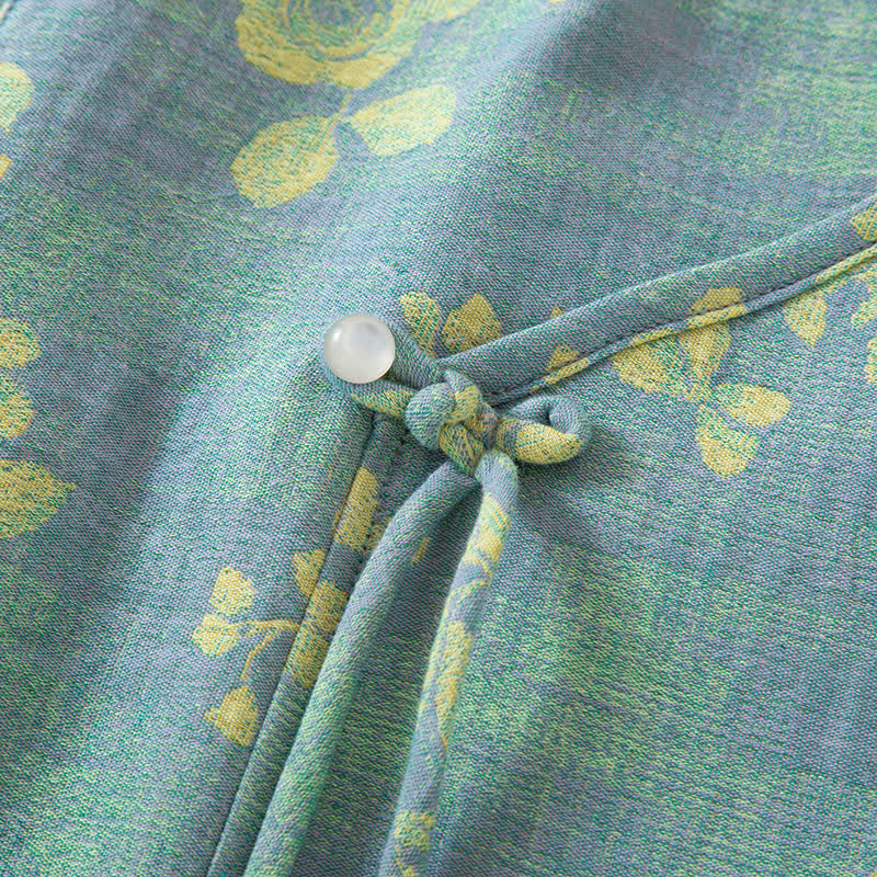 Completo da notte in garza di cotone jacquard rosa