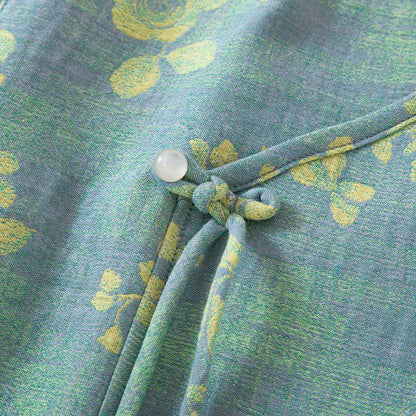 Completo da notte in garza di cotone jacquard rosa