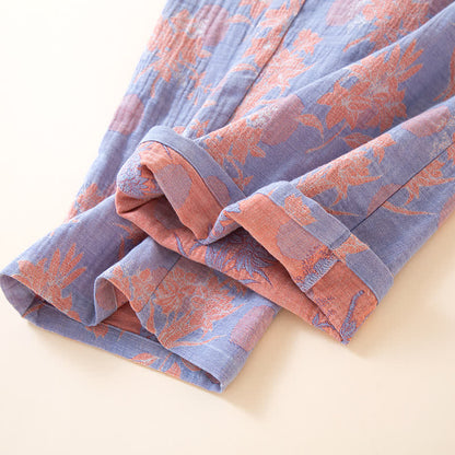 Set da notte in garza di cotone Oriental Lily