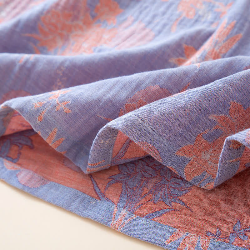 Set da notte in garza di cotone Oriental Lily