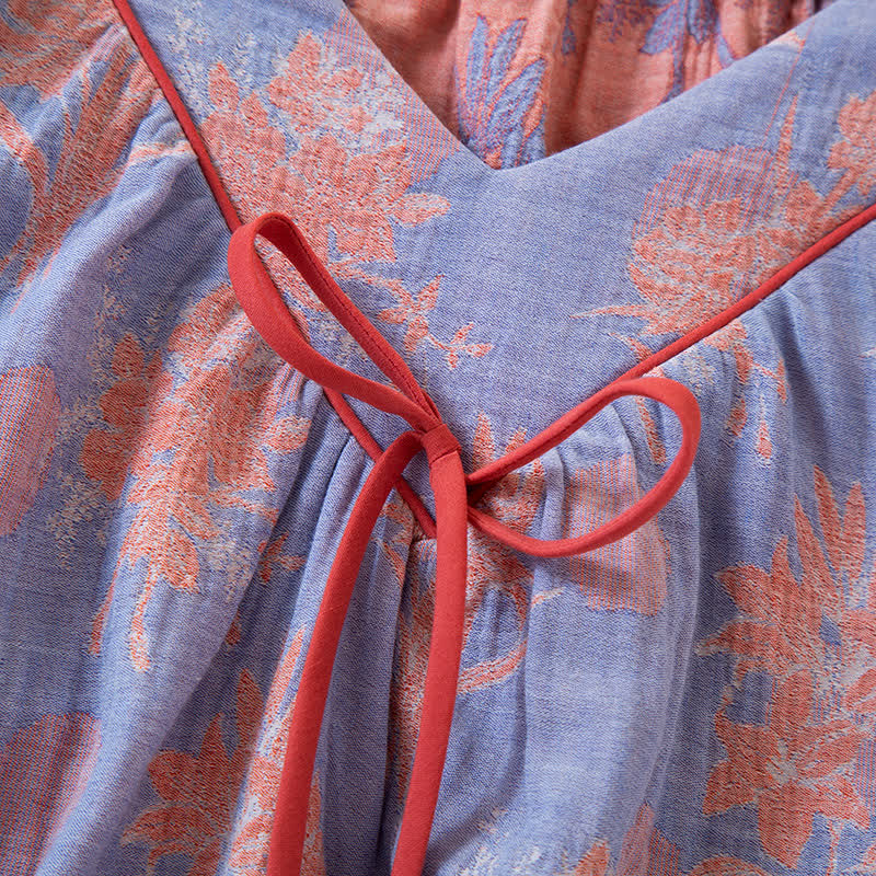 Set da notte in garza di cotone Oriental Lily